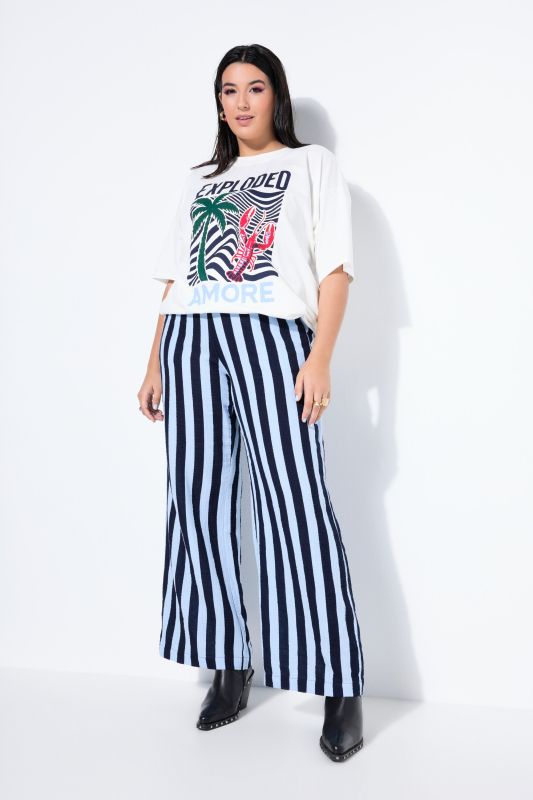 Панталон от муселин с райета