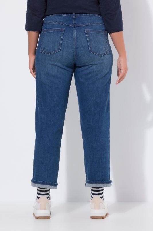 Dark Wash Stretch Fit Wide Leg Jeans