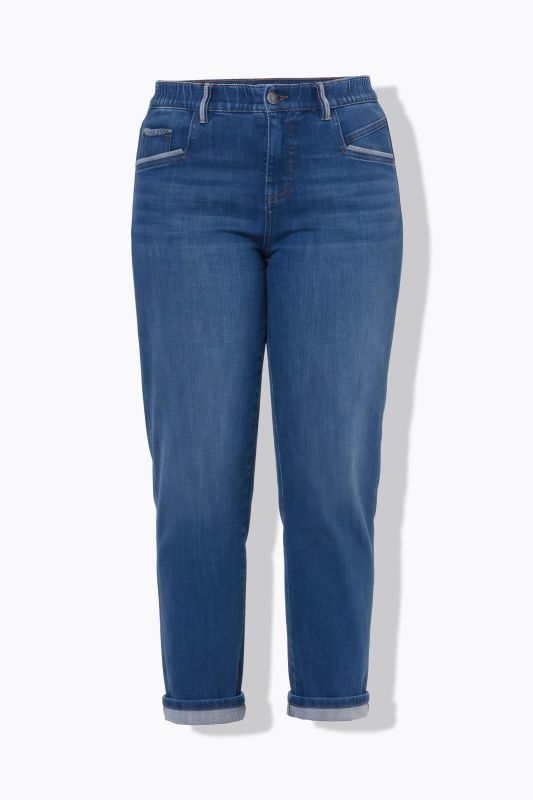 Dark Wash Stretch Fit Wide Leg Jeans