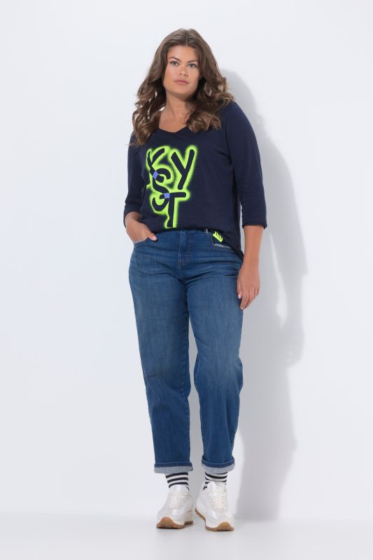 Dark Wash Stretch Fit Wide Leg Jeans