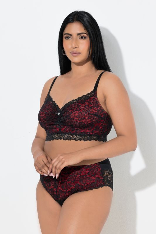 Layered Lace Panel Bralette