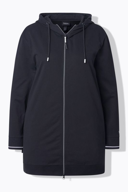 Contrast Piping Zip-Up Hoodie