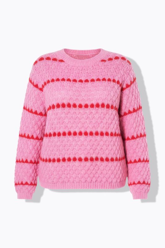 Пуловер с текстура на балончета