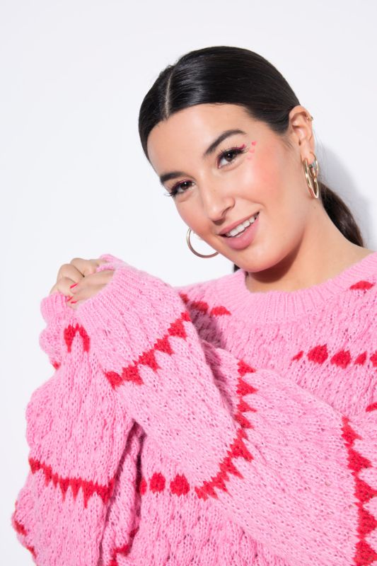 Пуловер с текстура на балончета