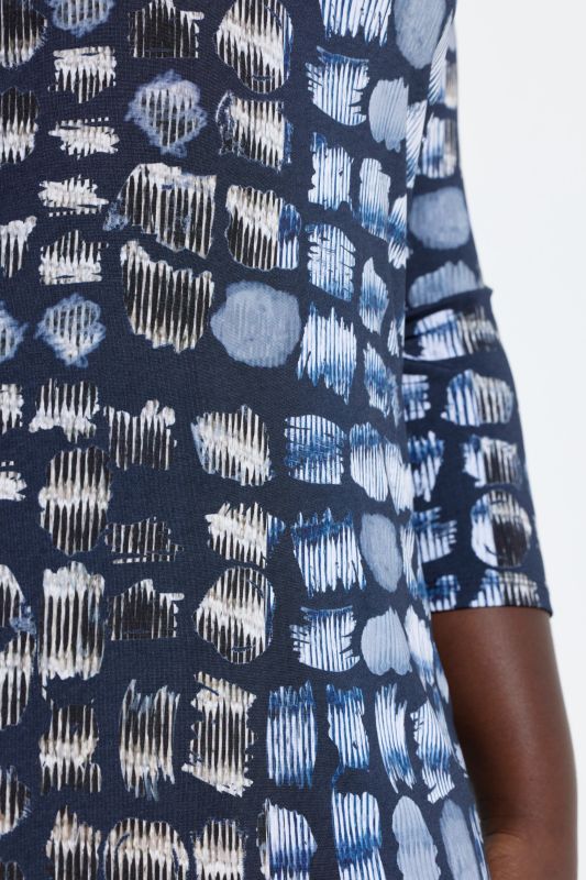 Abstract Print Slinky Blouse