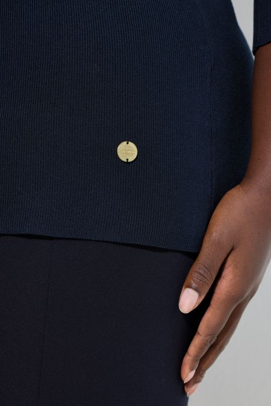 Ribbed Knit V-Neck Sweater