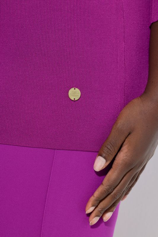 Ribbed Knit V-Neck Sweater