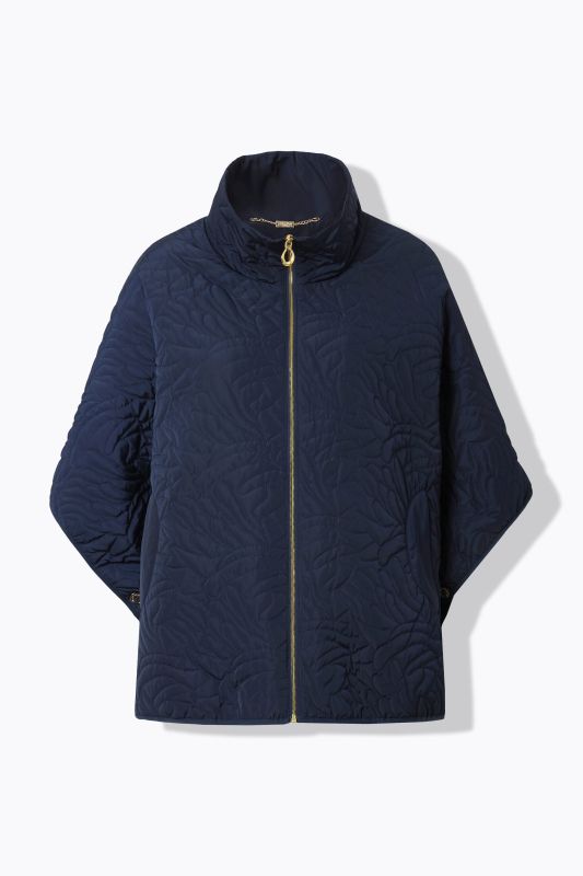 Floral Quilted Poncho