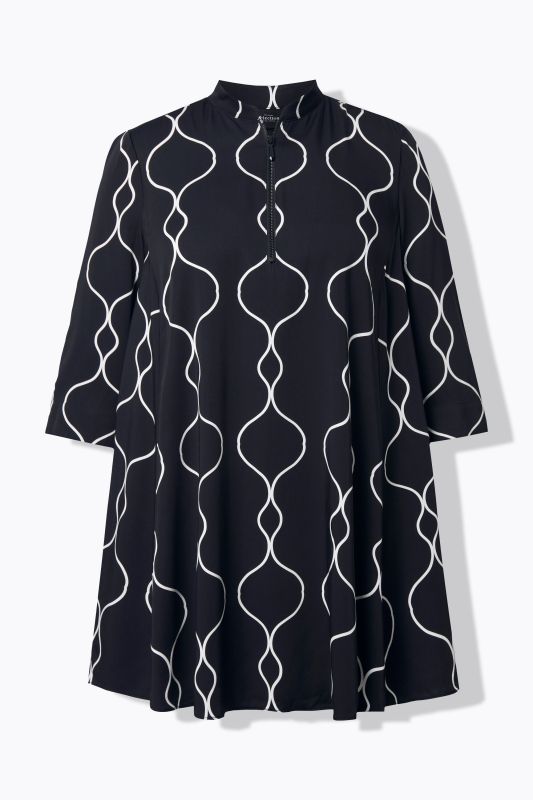 Ogee Print Satin Tunic