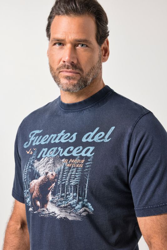 Тениска с принт и надпис