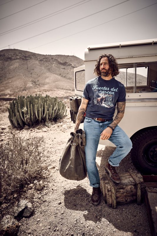 Тениска с принт и надпис