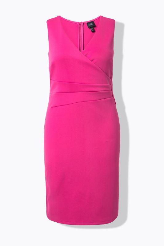 Sleeveless Scuba Knit V-Neck Dress