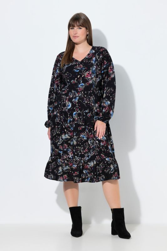 Colorful Butterfly Print Dress