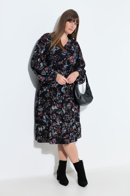 Colorful Butterfly Print Dress