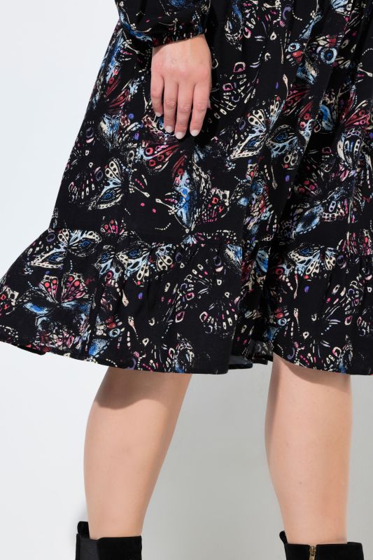 Colorful Butterfly Print Dress