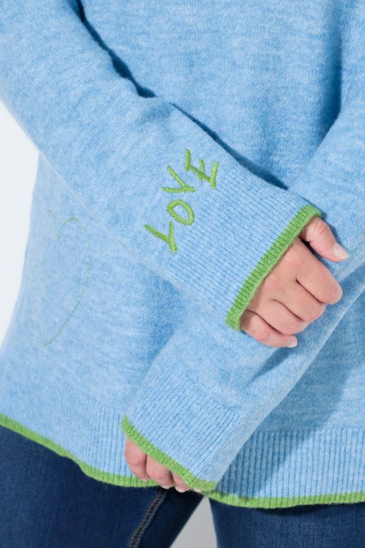 Heart Embroidered Sweater