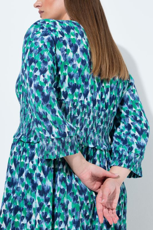 Abstract Heart Print Dress