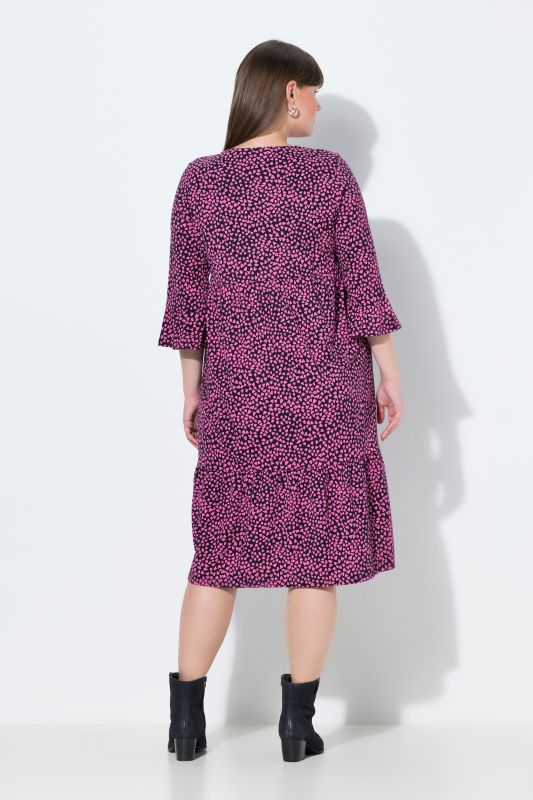 Heart Print Midi Dress