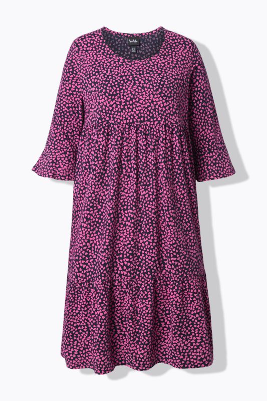 Heart Print Midi Dress