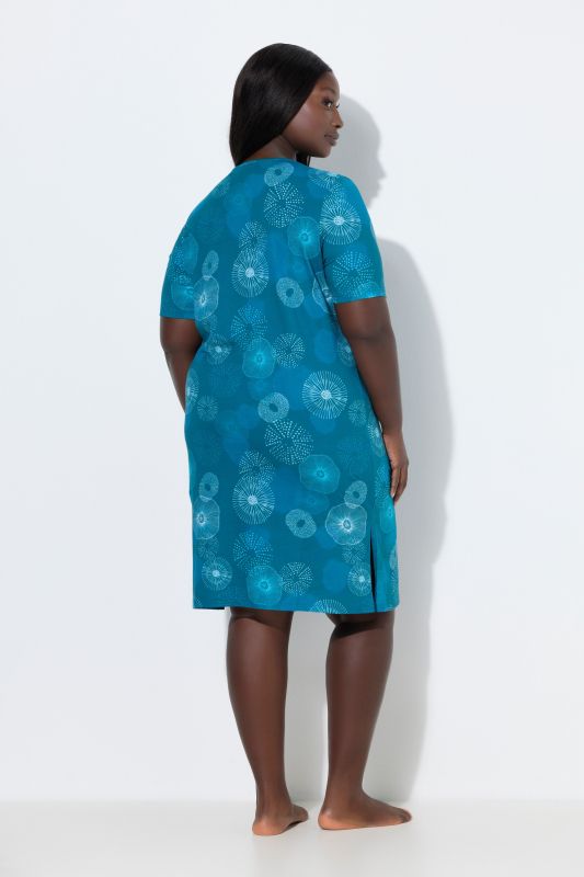 Geometric Floral Print Sleep Tees