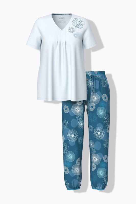 Geometric Floral Pajama Set