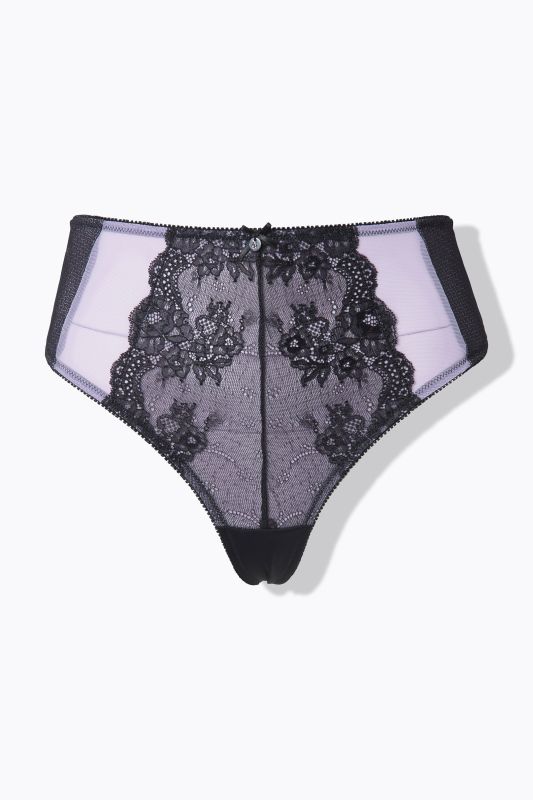 Lace Panel Microfiber