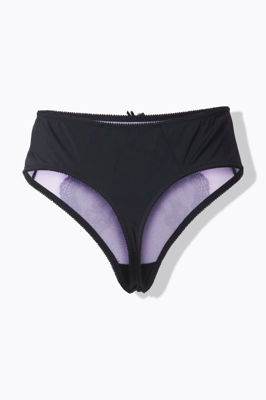 Lace Panel Microfiber