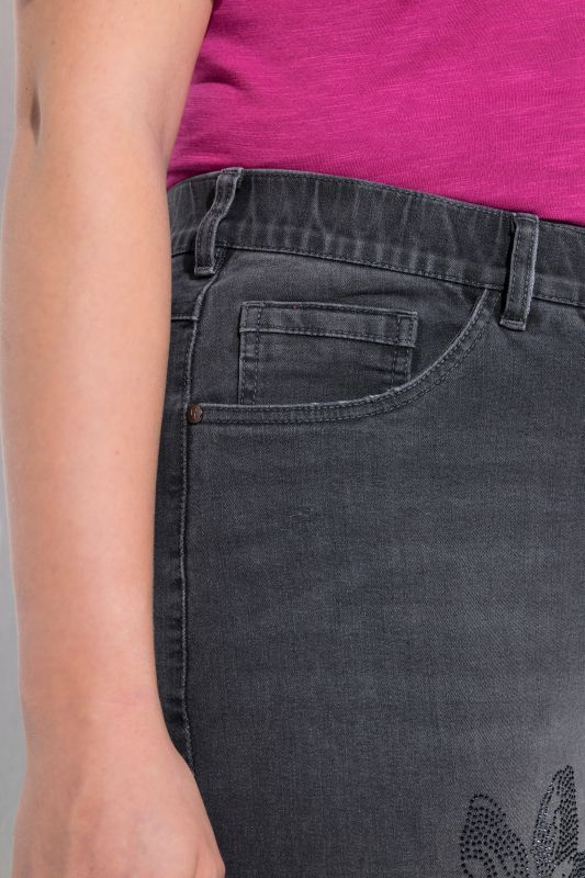 Rhinestone Flower Boyfriend Jeans