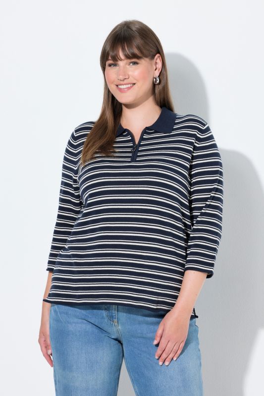 Eco Cotton Striped Polo Sweater