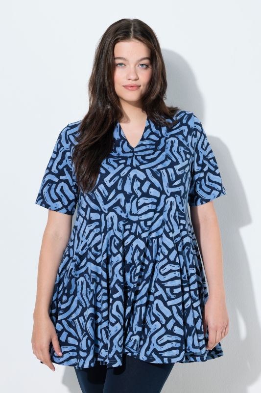 Eco Cotton Graphic Print Knit Tunic