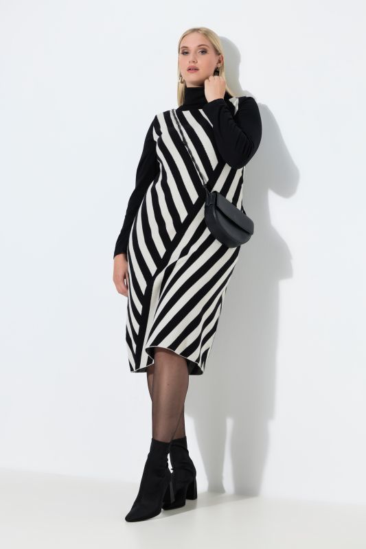 Striped Sleeveless Sweater Dress