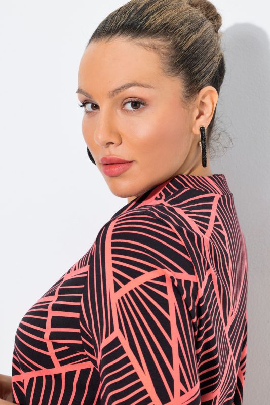 Mixed Stripe Turtleneck Tee