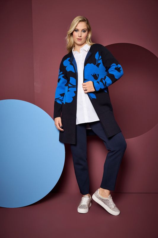 Жилетка с принт на цветя