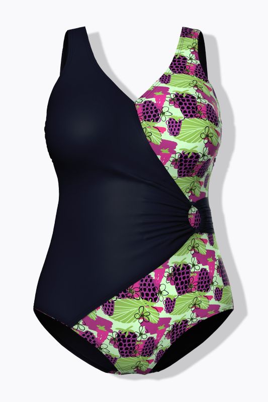 Blackberry Wrap Look Swimsuit