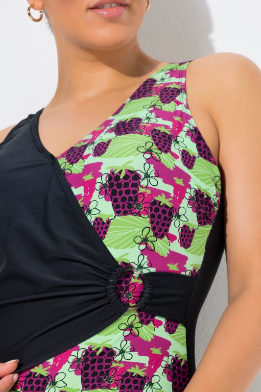 Blackberry Wrap Look Swimsuit