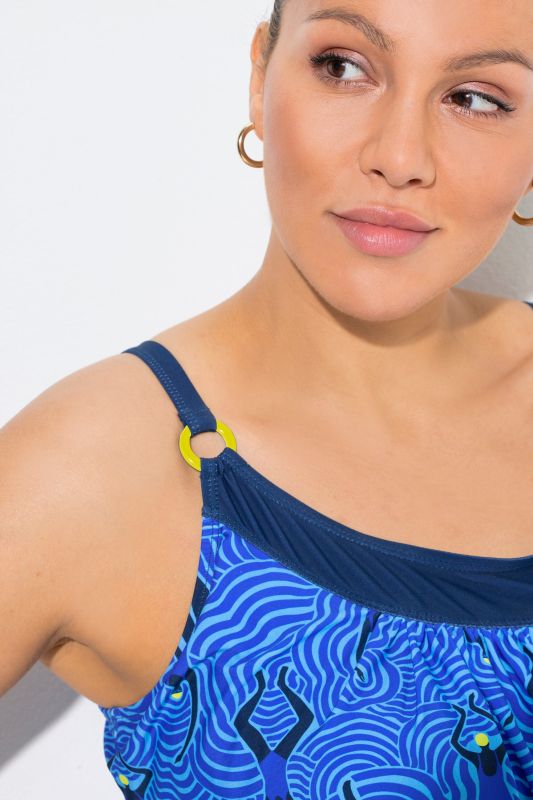 Wave Print Tankini Set