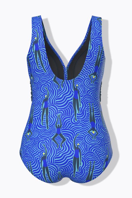 Swimmer Print Swimsuit