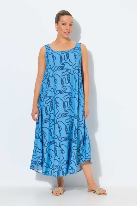 Knot Print Sleeveless Dress