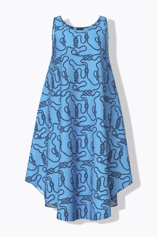 Knot Print Sleeveless Dress