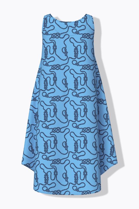 Knot Print Sleeveless Dress