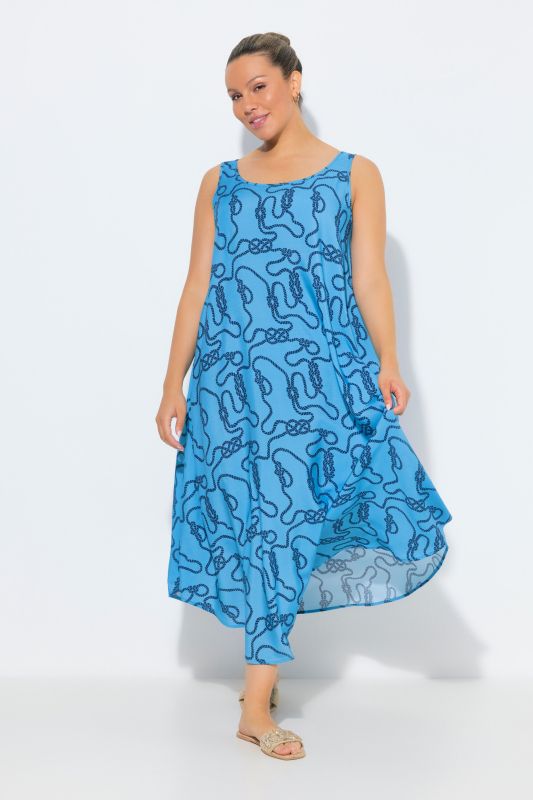 Knot Print Sleeveless Dress