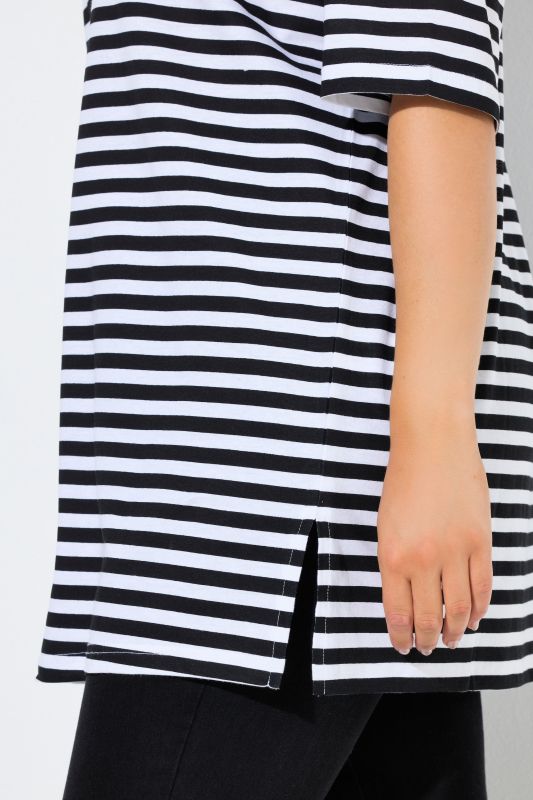 Eco Cotton Striped V-NeckTee