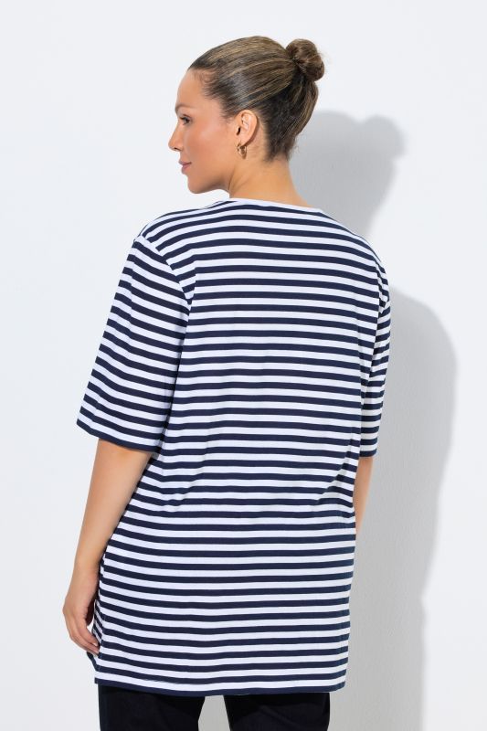 Eco Cotton Striped V-NeckTee