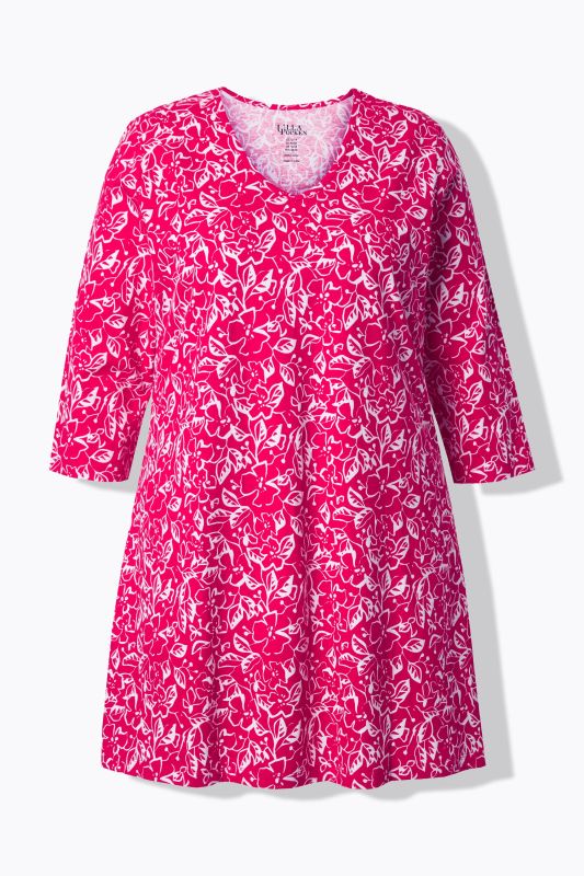 Tropical Flower A-Line Knit Tunic