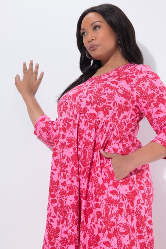 Floral Vine Print Pocket Dress