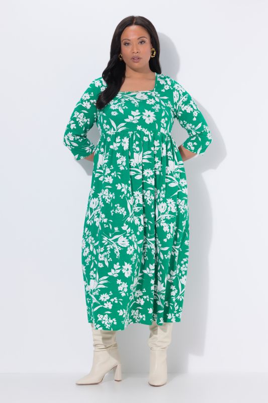 Floral Print Jersey Pocket Dress