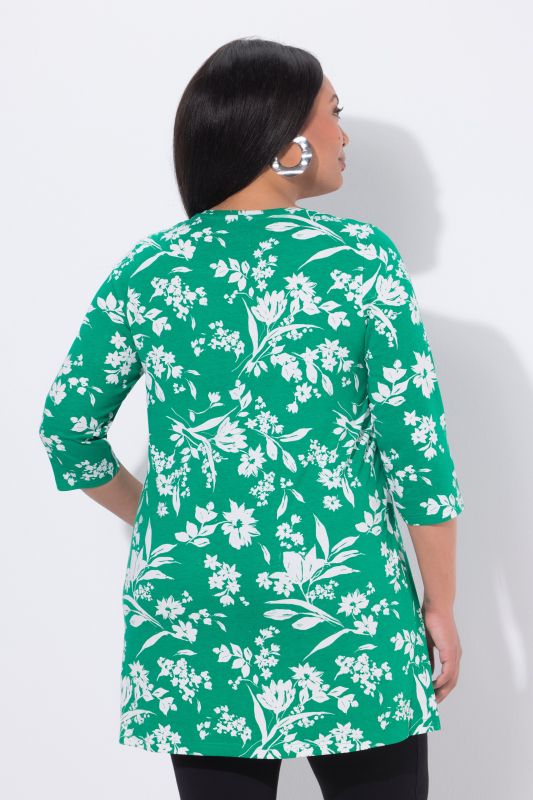 Floral Print Knit Tunic