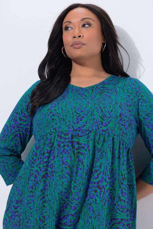 Ripple Print Jersey Pocket Dress