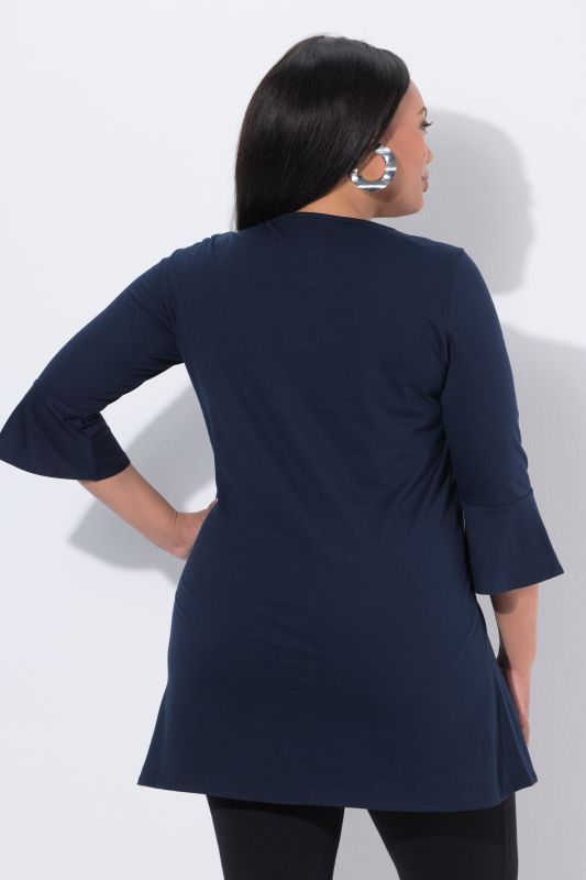 Strappy Bell Sleeve Knit Tunic