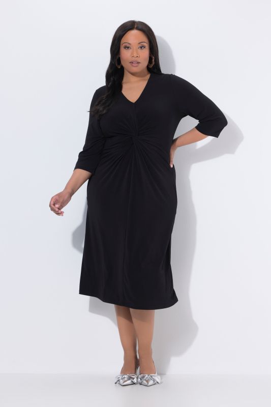 Matte Jersey Knotted Pocket Dress